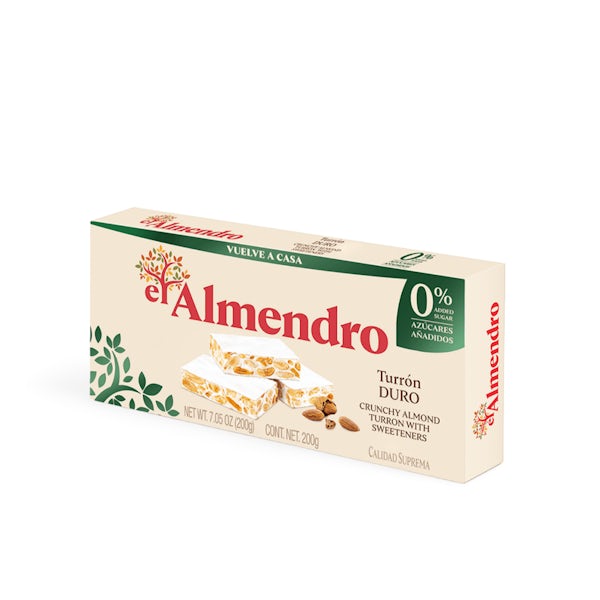 El Almendro Turron Duro Crunchy Almond Turron Sugar Free | Terry Selection