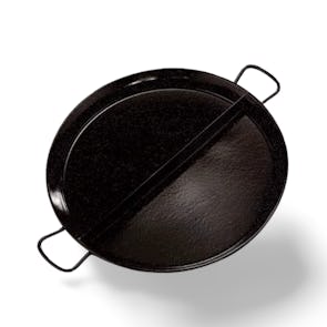 Paella Pan 8 Portions With Divider And Enamel Finish