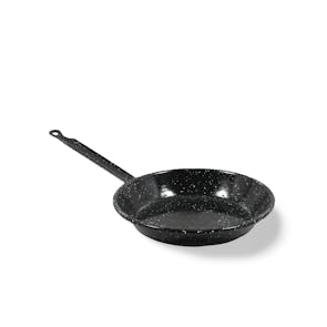 Flat Enamel Pan with Handle