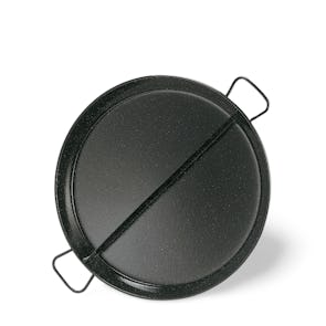 Paella Pan 16 Portions with 1 Divider and Enamel Finish